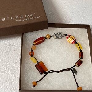 Silpada Silpada Happy Saturday bracelet
sterling, aventurine, agate, quartzite
